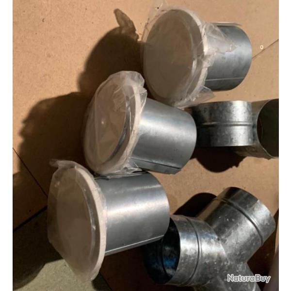 Kit air chaud neuf 3 buses + 1 T + 1 raccord extraction d air