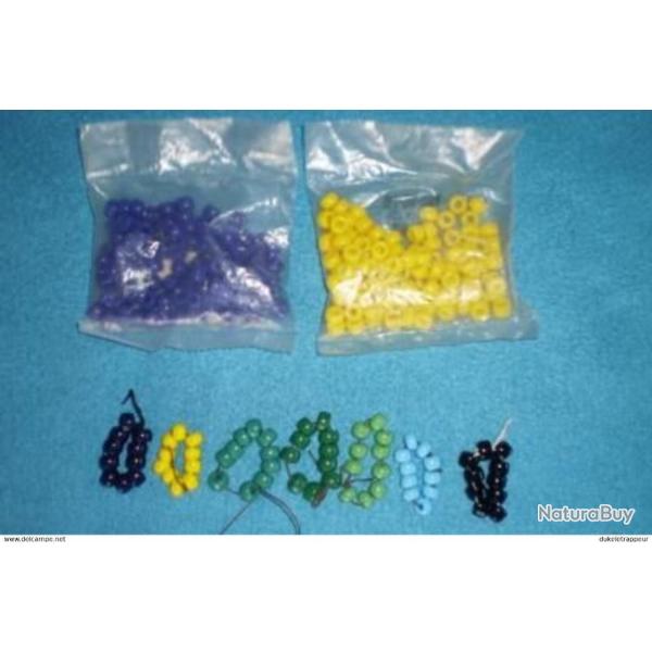 Perles "CROW BEADS" 9 mm pour Indianistes , Trappeurs, Old Time , RendezVous !