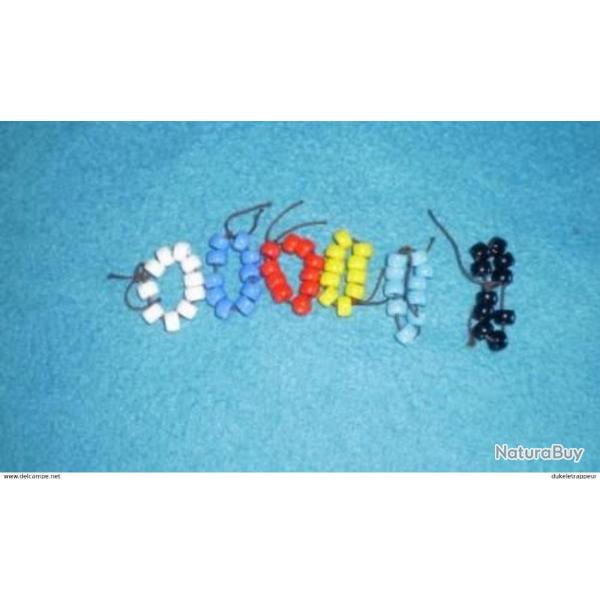 Perles "CROW BEADS" 7 mm pour Indianistes , Trappeurs, Old Time , RendezVous !