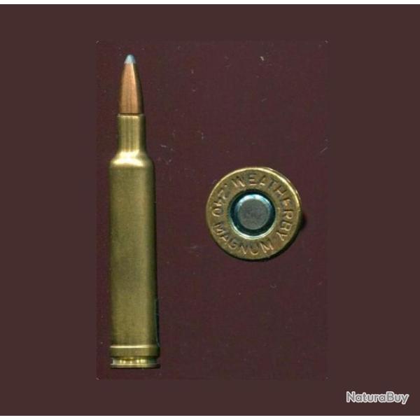 .240 Weatherby Magnum - balle cuivre pointe plomb