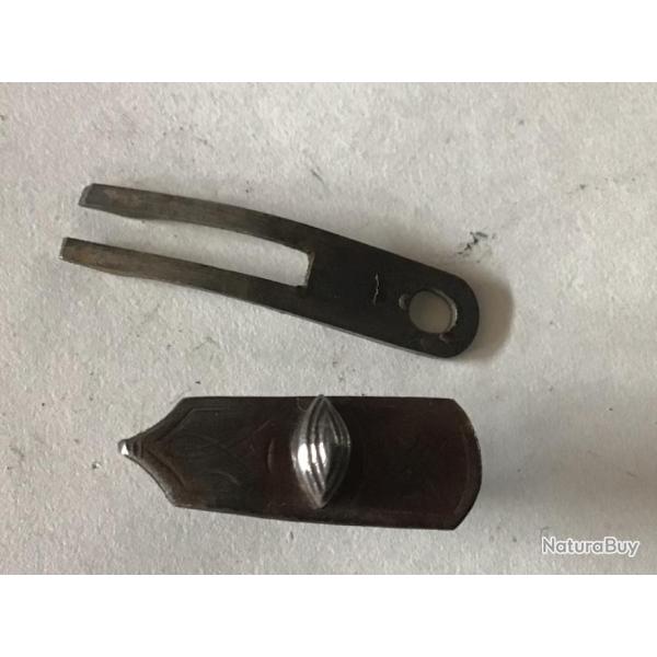 VENDU PAR CUIRASSIER11 N�10 BOUTON S�RET� AVEC SON RESSORT DE FUSIL HAMMERLESS CALIBRE 16