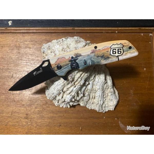 NOUVEAU COUTEAU  MOTO MOTIF EN RELIEF   2025   N