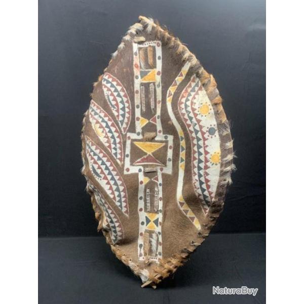 BEAU BOUCLIER D'APPARAT MASSA TRADITIONNEL, POUR DECORATION, art ethnique africain