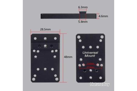 Adaptateur De Plaque De Montage RMR HOUSON – Pour Optique Point Rouge, Aluminium CNC, Compatible Glock 17/18/19/26/34