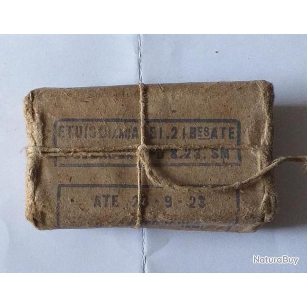 1 PAQUET DE 8 CARTOUCHES POUR FUSIL LEBEL 1886 DATE 1923