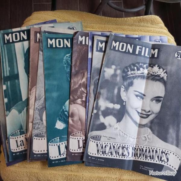 lot de 10 revues  " MON FILM "     ann�e  50  /  60