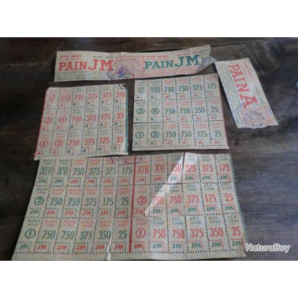 titre 4682 / 83  grand centre pain JM / A  d alimentations periode fevrier mars 1949