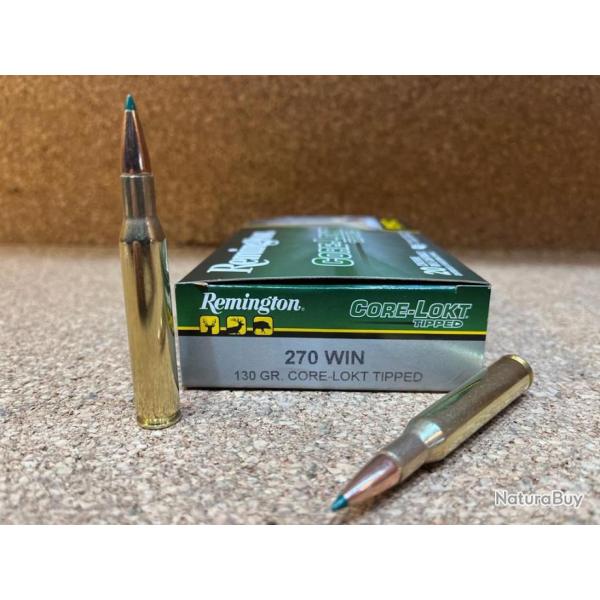 2 Boites, 40 Cartouches Remington Core-Lokt Tipped - C/270 win - 130 grains- New !!!
