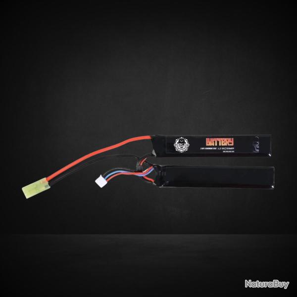 BATTERIE LIPO 7.4V 1100MAH 25C (2PC) DUEL CODE