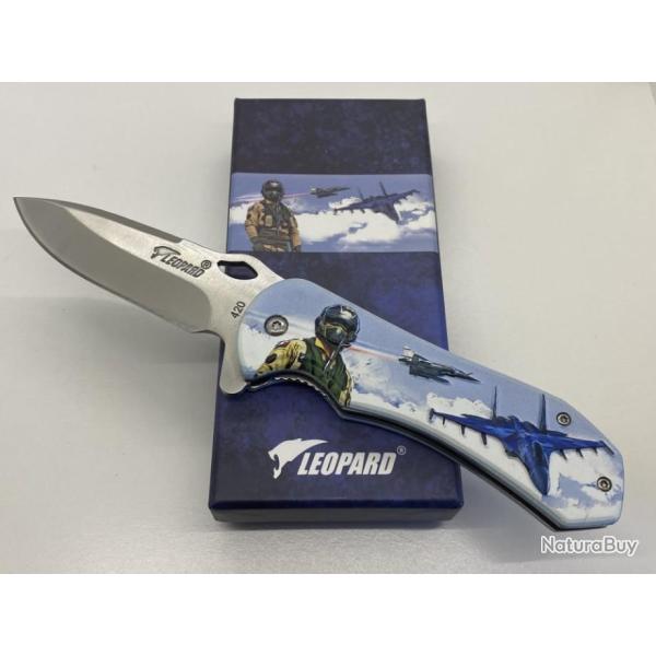 Couteau de poche tactique 3D Grip - Air Force - Patrouille de France.