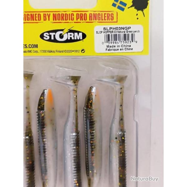 !! STORM SLOP HOPPER 3,5" NATURAL GREEN PERCH 9 CM  4,8G