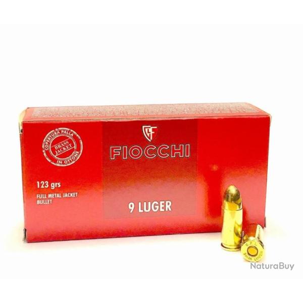 Boite de 50 Fiocchi 9mm luger 124Gs