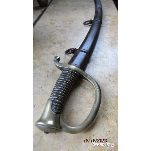 SABRE CANONNIER MONT� MOD 1829 Artillerie 1836 Chatellrault TROUPE r�emploi Prusse MONARCHIE JUILLET