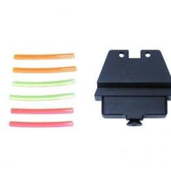 Rear sight Raised avec fibre optique pour G18C Marui/WE GBB - Aluminium 6063 CNC / Noir - WiiTech