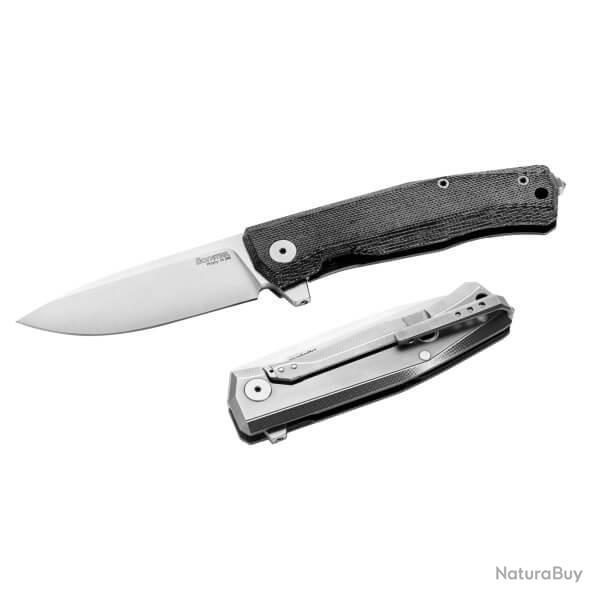MT01.CVB Couteau pliant Lionsteel "Myto" Titanium gris/micarta noir avec outils de serrage