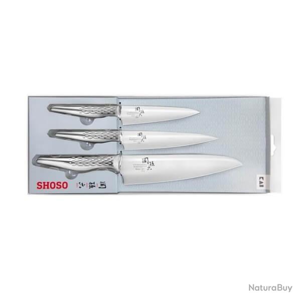 51S.300 Set de 3 couteaux japonais Kai Seki Magoroku Shoso