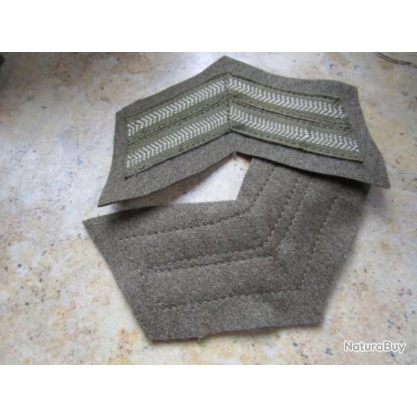 2 patch caporal corporal ww2 Canadien Britannique Anglais deuxi�me guerre British grade Canada GB