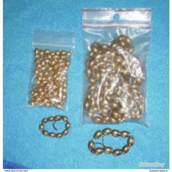 Perles en laiton massif appel�es "OLIVES" ! Indianistes, Reconstitutions, Trade, RendezVous .