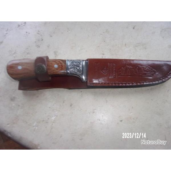 couteau de chasse great seal 1907 etui cuir