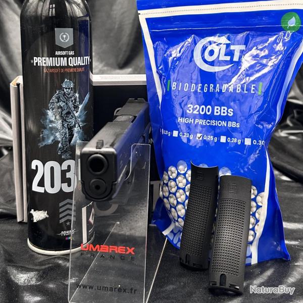 Nouveau Pack pr�t � tirer GLOCK 17 - Cal. BBs 6mm - Airsoft ( Bouteilles de gaz + 3200 Billes )
