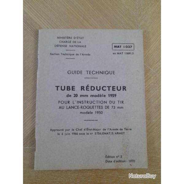 guide technique tube r�ducteur de 20mm 1959