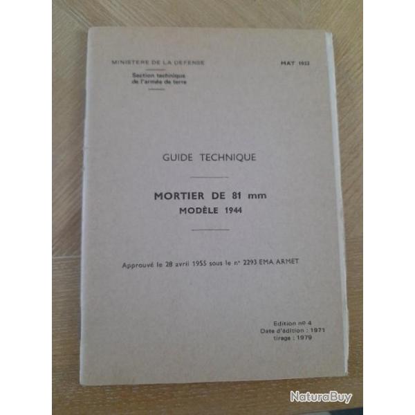guide technique mortier 81mm 1944