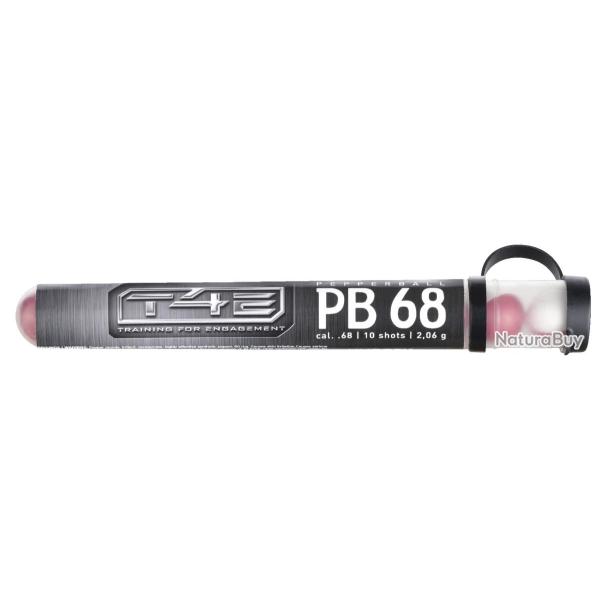 Tube de 10 Billes poivre T4E PB 68 Cal.68