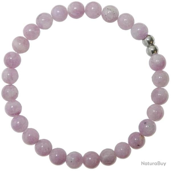 Bracelet en lpidolite - Perles rondes 6 mm