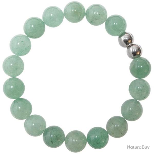 Bracelet en aventurine verte - Perles rondes 10 mm