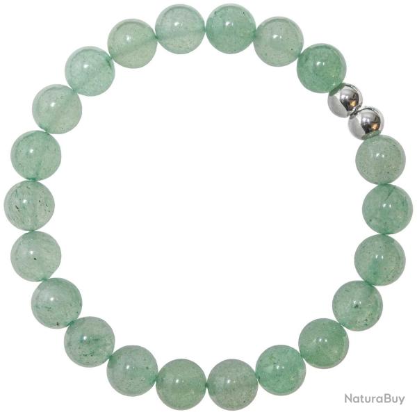 Bracelet en aventurine verte - Perles rondes 8 mm
