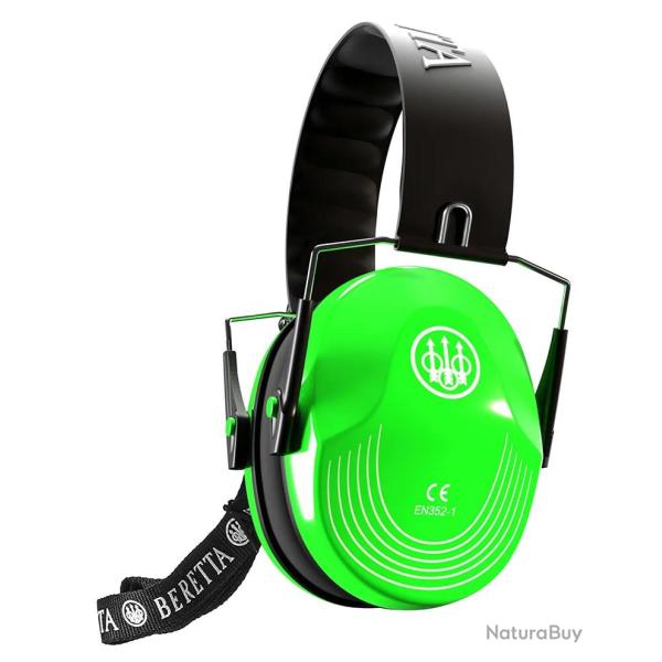 Casque Beretta Earmuff vert fluo