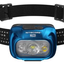 Lampe frontale nitecore NU31 bleu/noir 550lm port&eacute;e 145M rechargeable USB