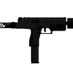 R&eacute;plique SMG VMP-1X Noire avec silencieux 0.95J