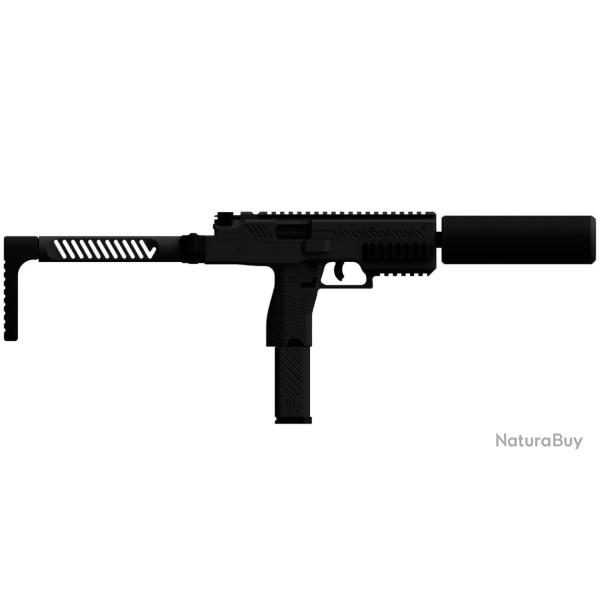 R�plique SMG VMP-1X Noire avec silencieux 0.95J