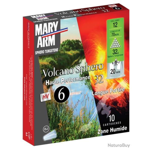 Boite de 10 cartouche Tungsten Mary am Volcano sphero 32 cal.12/70mm N�4 32G