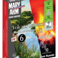 Boite de 10 cartouches Tungsten Mary arm Volcano sphero 32 cal.12/70mm N&deg;6