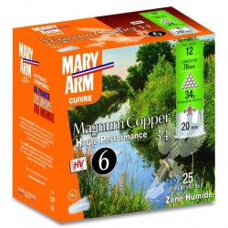 Boite de 25 Cartouche Mary arm magnum copper 34 cal.12/76mm N&deg;6 34G