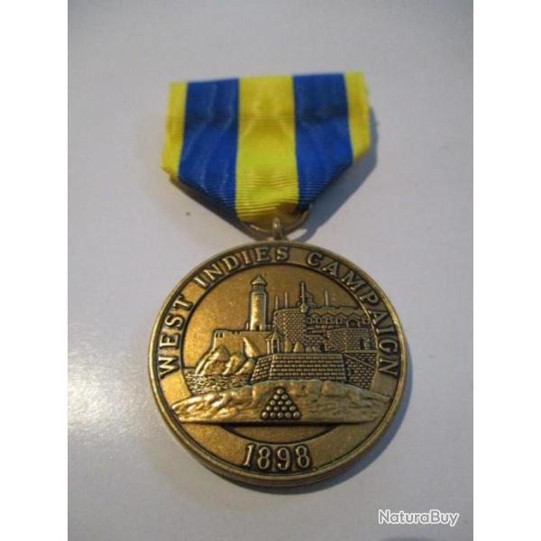 West Indies Campaign Medal 1898 Navy