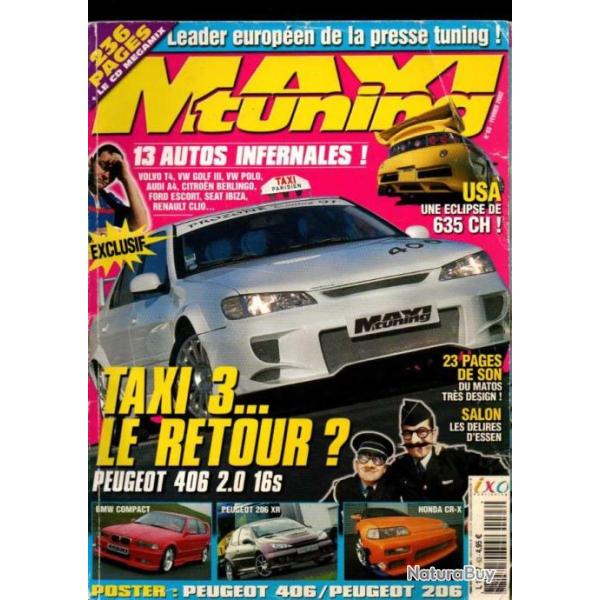 maxi tuning  lot de 5 revues , custom, sans les cd-rom
