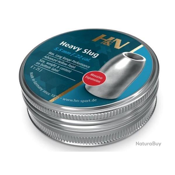 Plombs H&N slug hp heavy cal.5.5 40gr par 360 (3 boites)