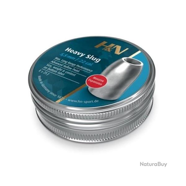 Plombs H&N slug hp heavy cal.5.5 36gr par 150