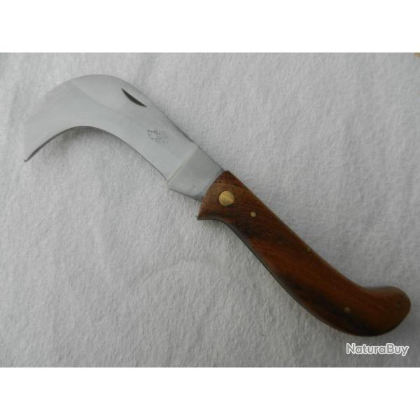 couteau serpette h�risson 18 cm manche bois palissandre