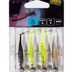 Pack Fox Rage Micro Tiddler Fast Mixed UV 5cm Par 4 5cm UV Nightmare, UV Chartreuse Ayu, UV Lemon Ti