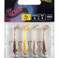 Kit Fox Rage Micro Fry UV 4cm Mixed Colour Loaded 4cm Par 4 Green Pumpkin UV, Sun Dance UV, Wakasagi