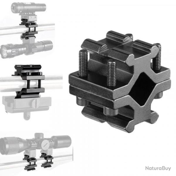 Double rails !!!!  Adaptateur fixation sur canon de ( 13 mm �  25,4  )