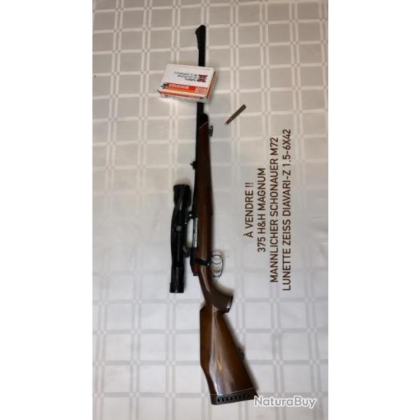 375 H&H Magnum Mannlicher Schonauer M72