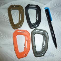 mousqueton asymetrique en abs - noir