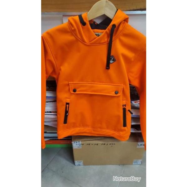 PERCUSSION SWEAT A CAPUCHE ORANGE T14