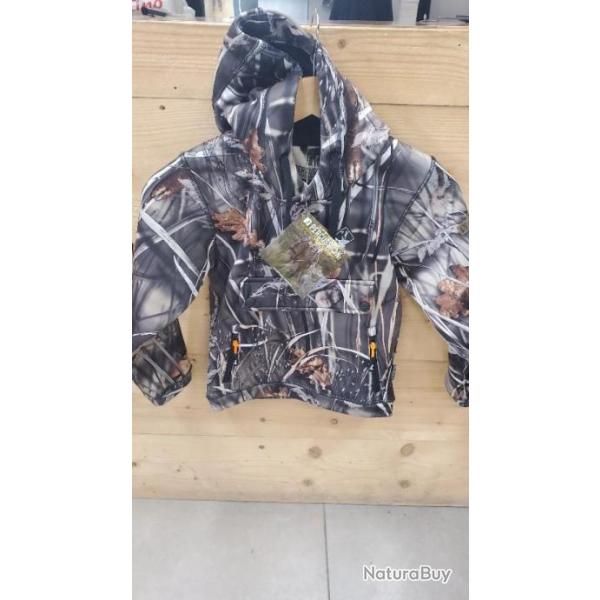 PERCUSSION SWEAT A CAPUCHE CAMO FOREST T8