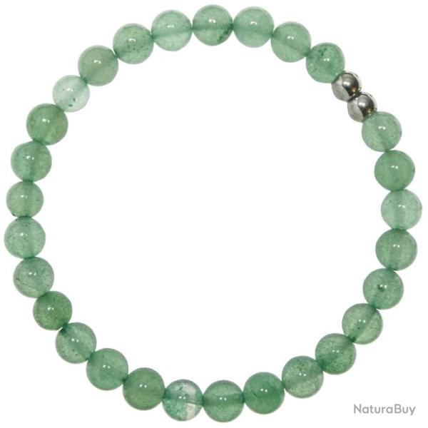 Bracelet en aventurine verte - perles rondes 6 mm